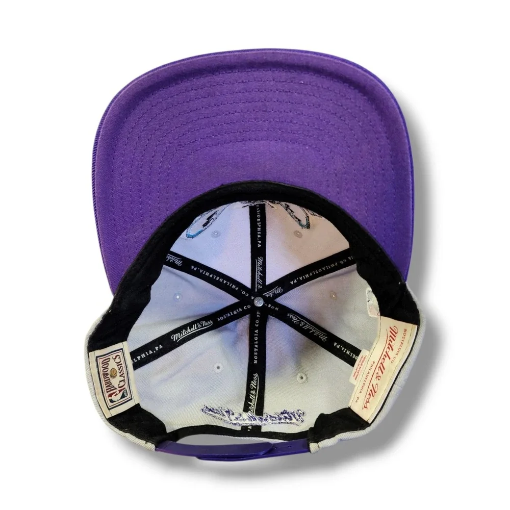 Mitchell & Ness NBA Charlotte Hornets 2 Tone Snapback Hat Cap 100%‎ Wool